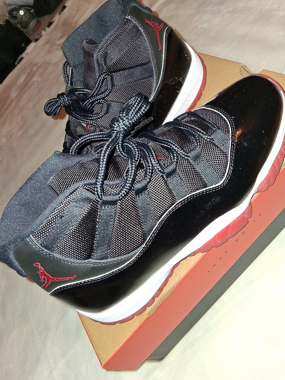 Nike Air Jordan 11 Retro Black/Red Men's Basketball Shoes